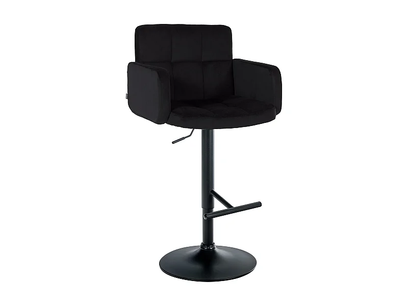 Tabouret de bar - Velours & Métal - Noir - Los Angeles