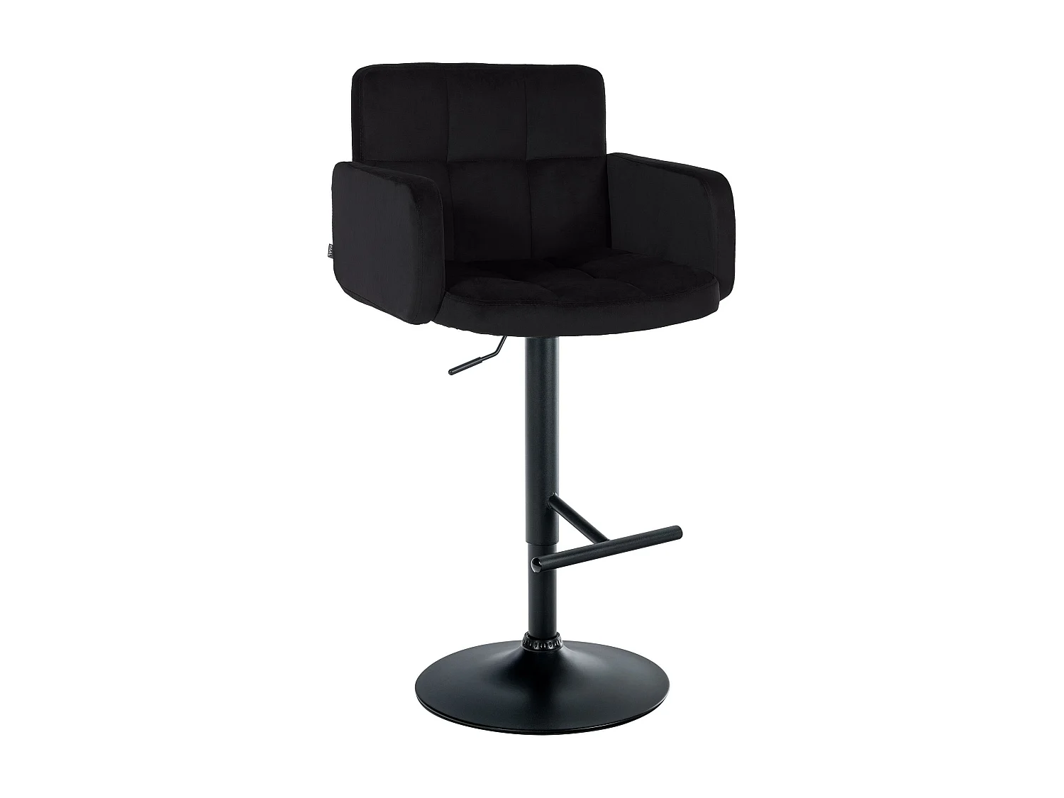 Tabouret de bar - Velours & Métal - Noir - Los Angeles