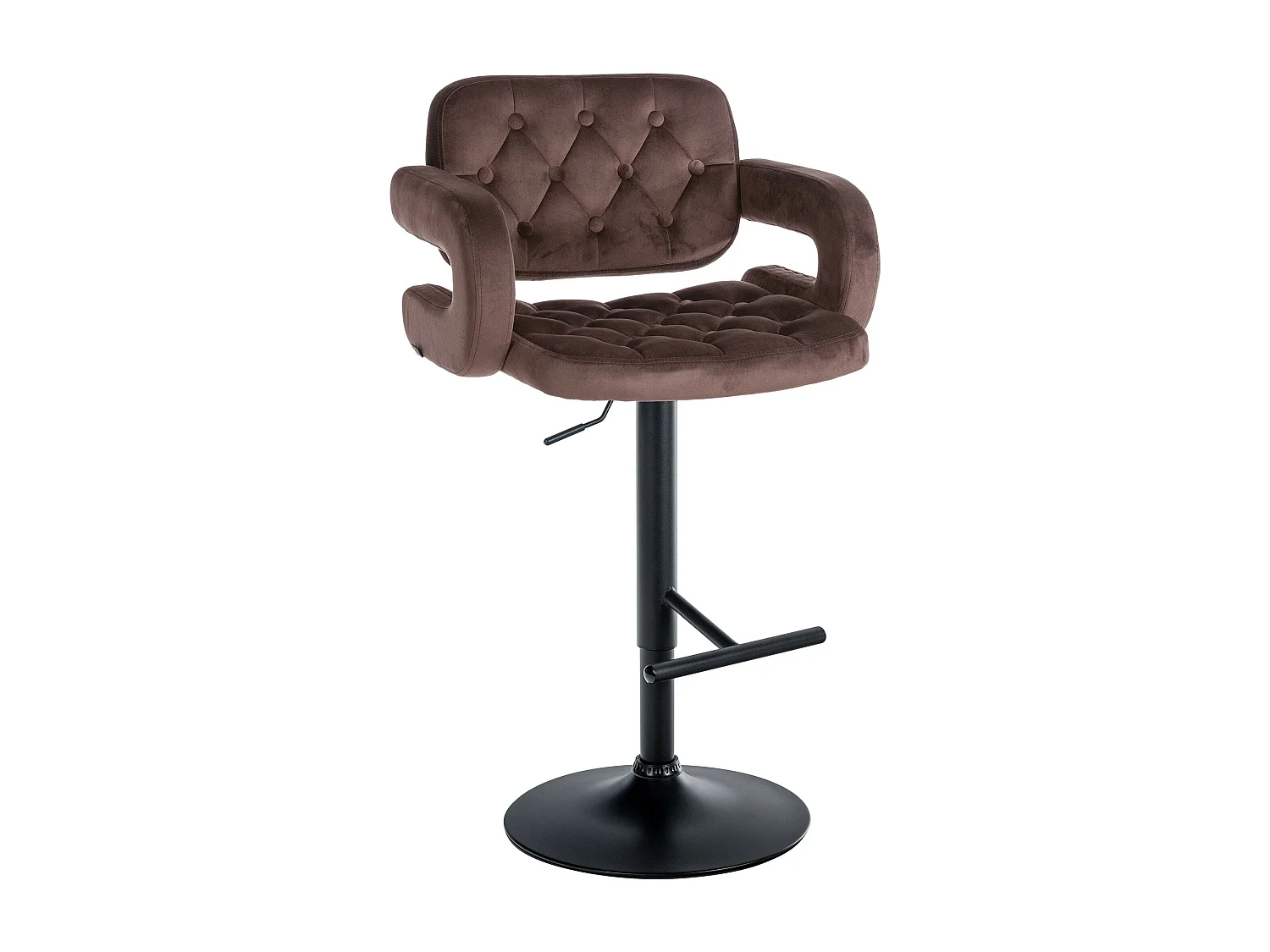 Tabouret de bar - Velours - Marron - Dublin