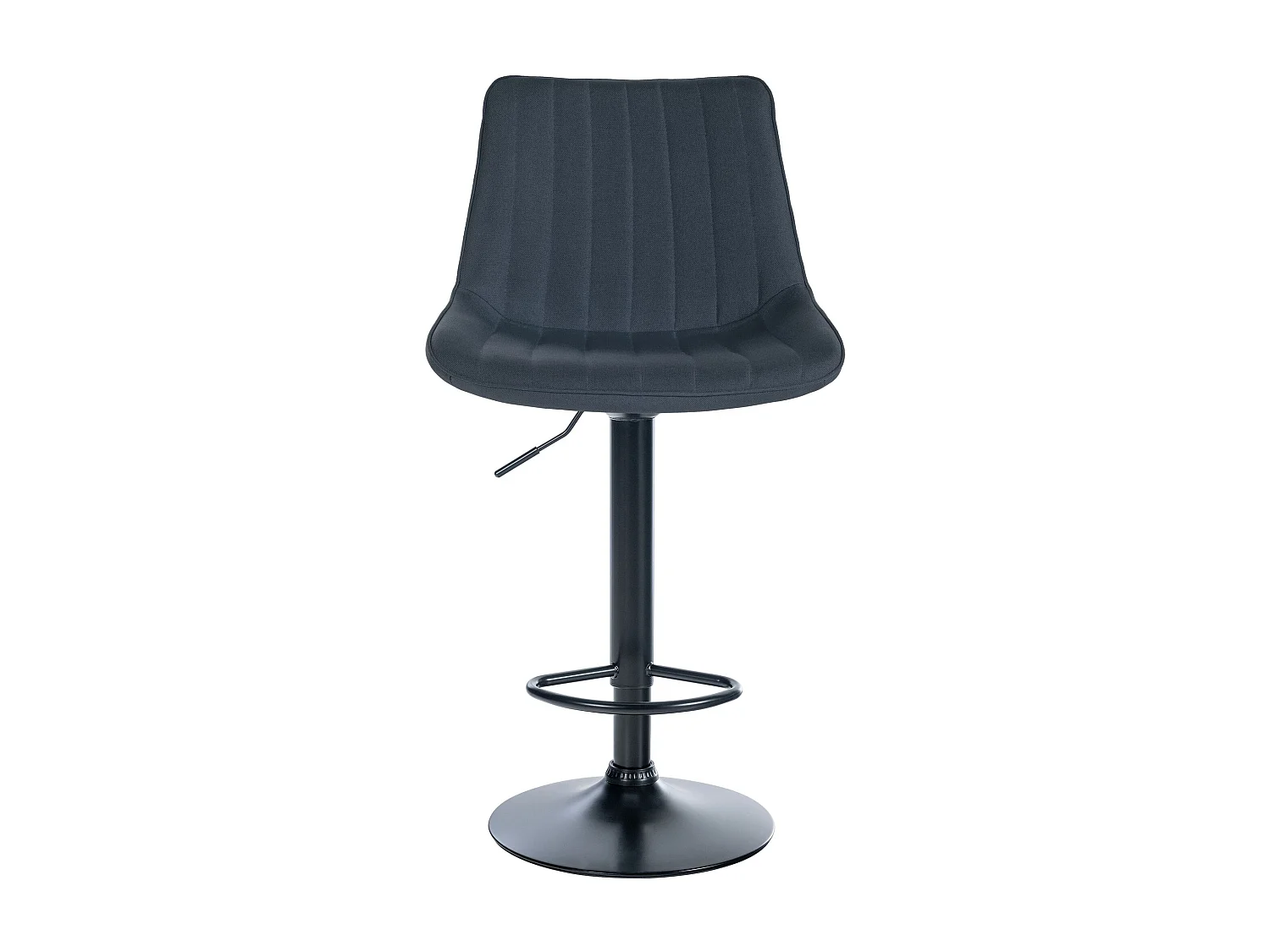 Tabouret de bar - Tissu & Noir - Gris foncé - Toni