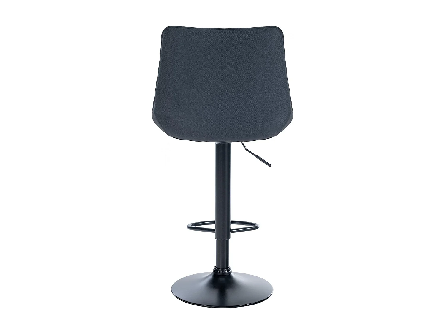 Tabouret de bar - Tissu & Noir - Gris foncé - Toni