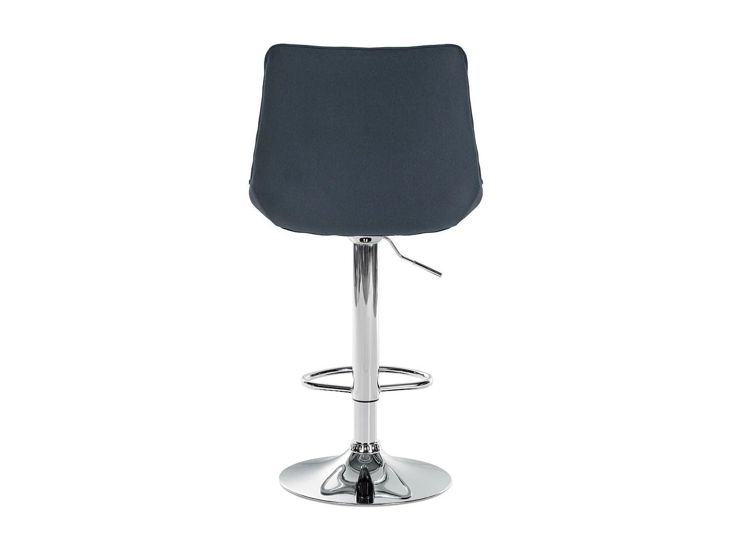 Tabouret de bar - Tissu & Chrome - Gris foncé - Toni