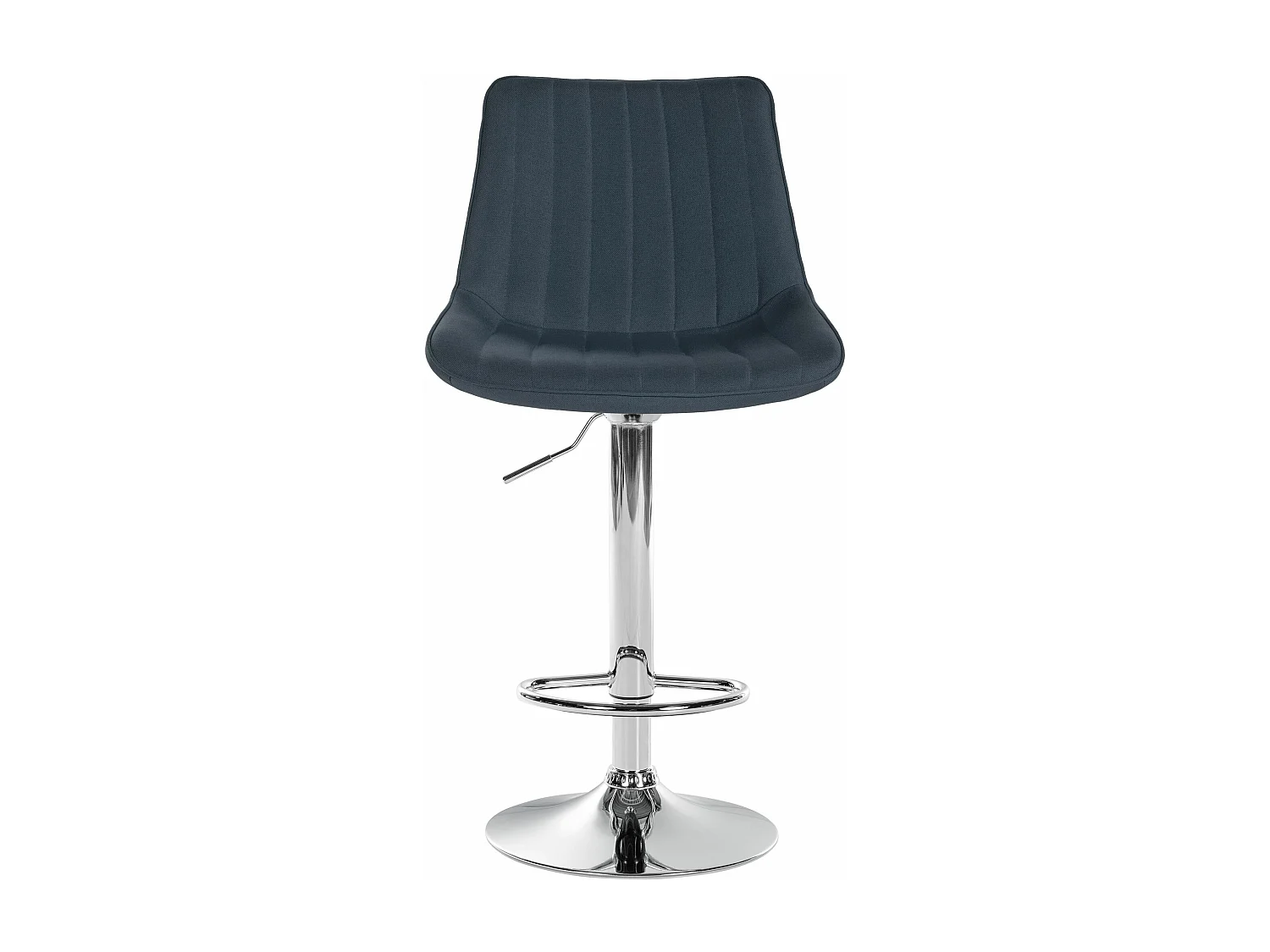 Tabouret de bar - Tissu & Chrome - Gris foncé - Toni