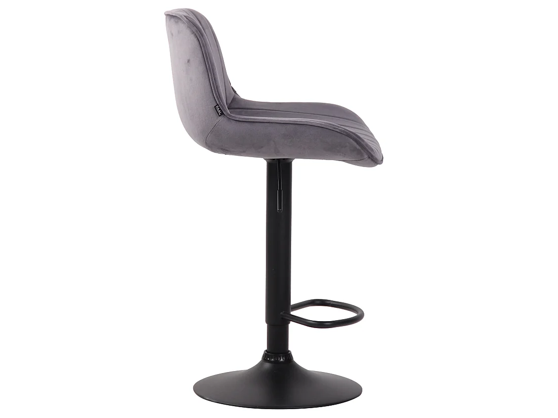 Tabourets de bar - Velours & Métal - Gris foncé - Lentini