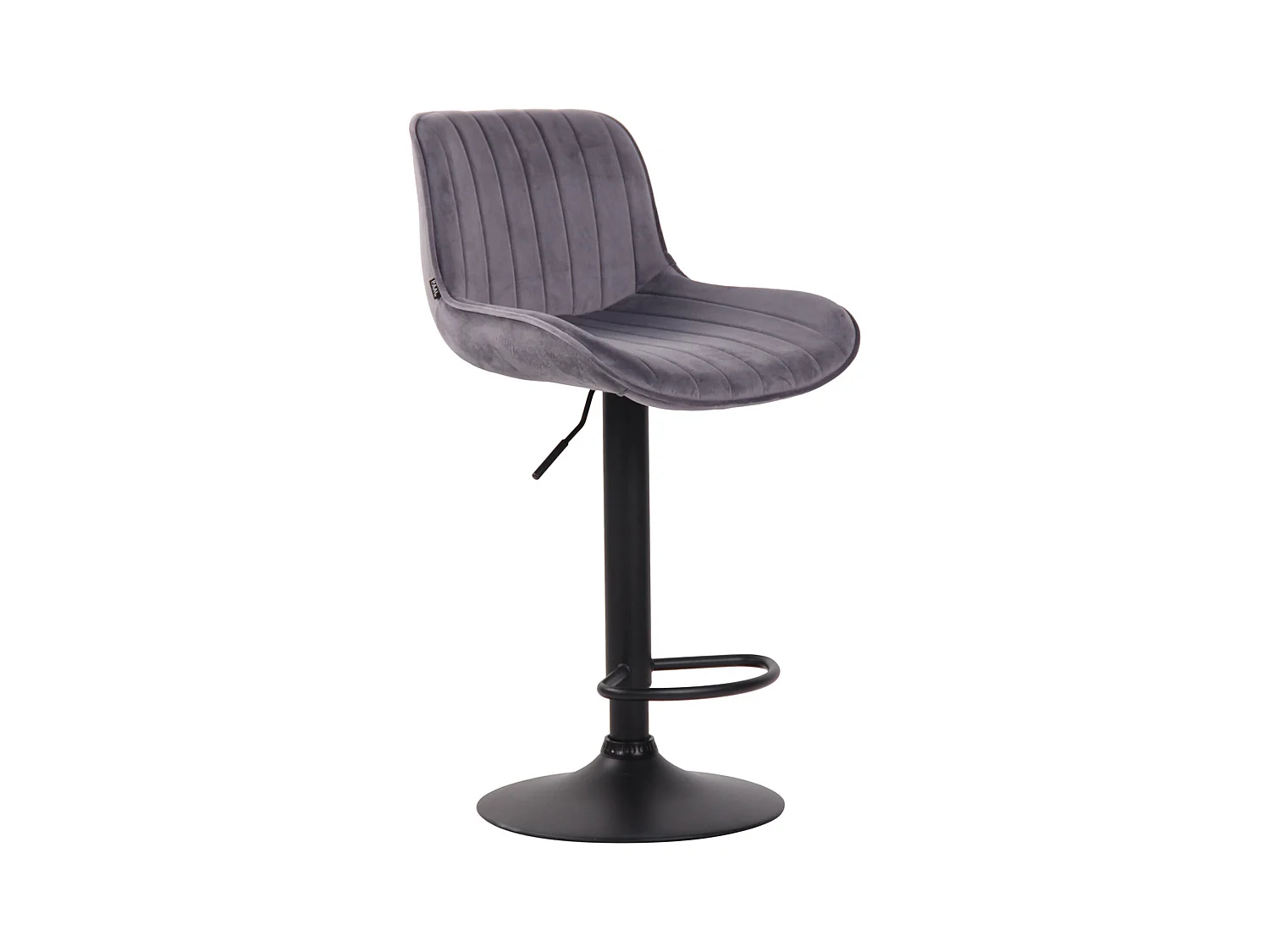 Tabourets de bar - Velours & Métal - Gris foncé - Lentini