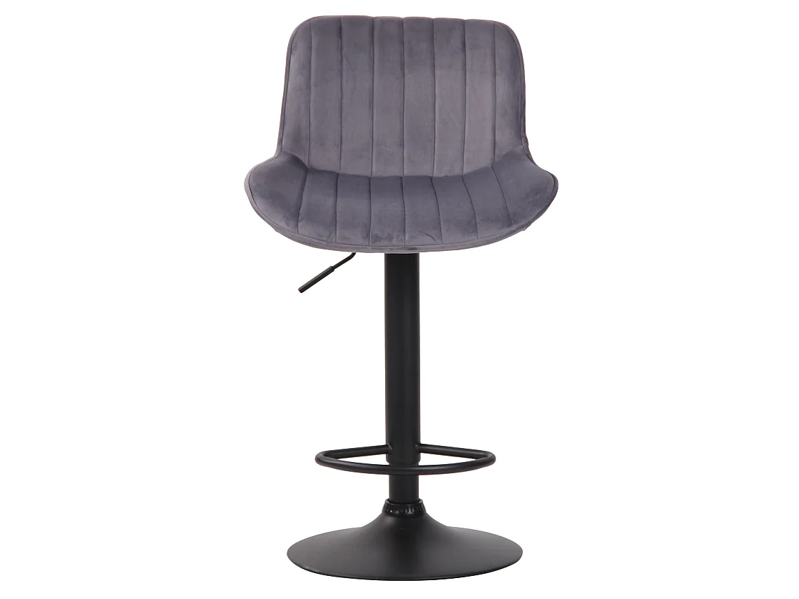 Tabourets de bar - Velours & Métal - Gris foncé - Lentini