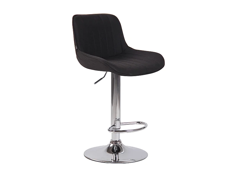 Tabourets de bar - Tissu & Métal - Noir - Lentini