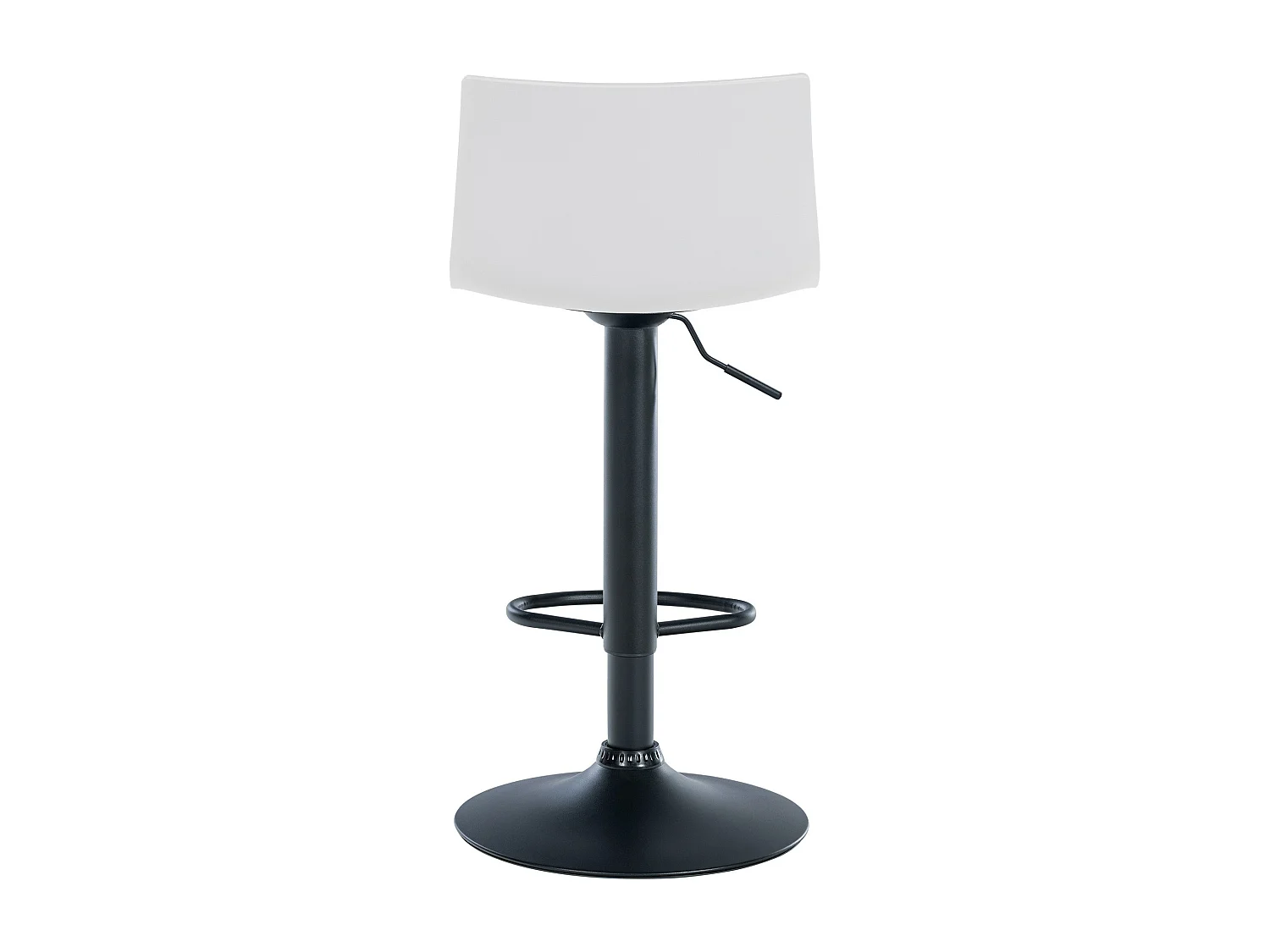 Tabourets de bar - Plastique & Métal noir mat - Blanc - Branford