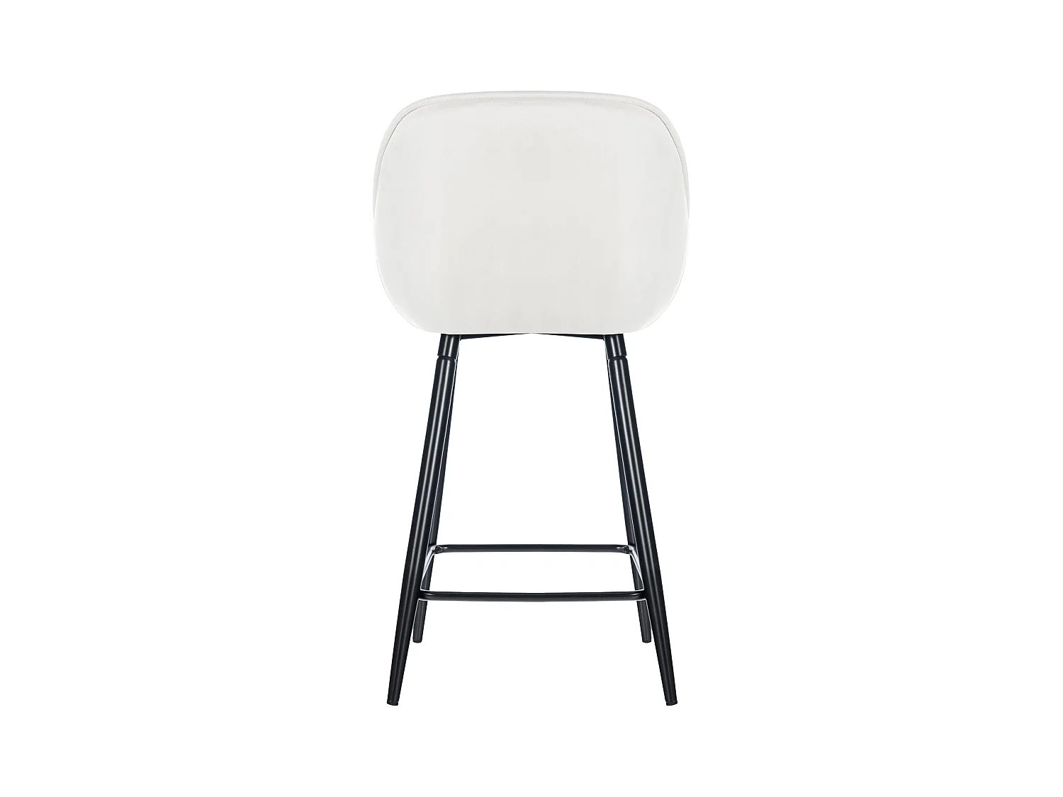 Tabourets de bar - Velours & Métal - Blanc crème - Gibson 76