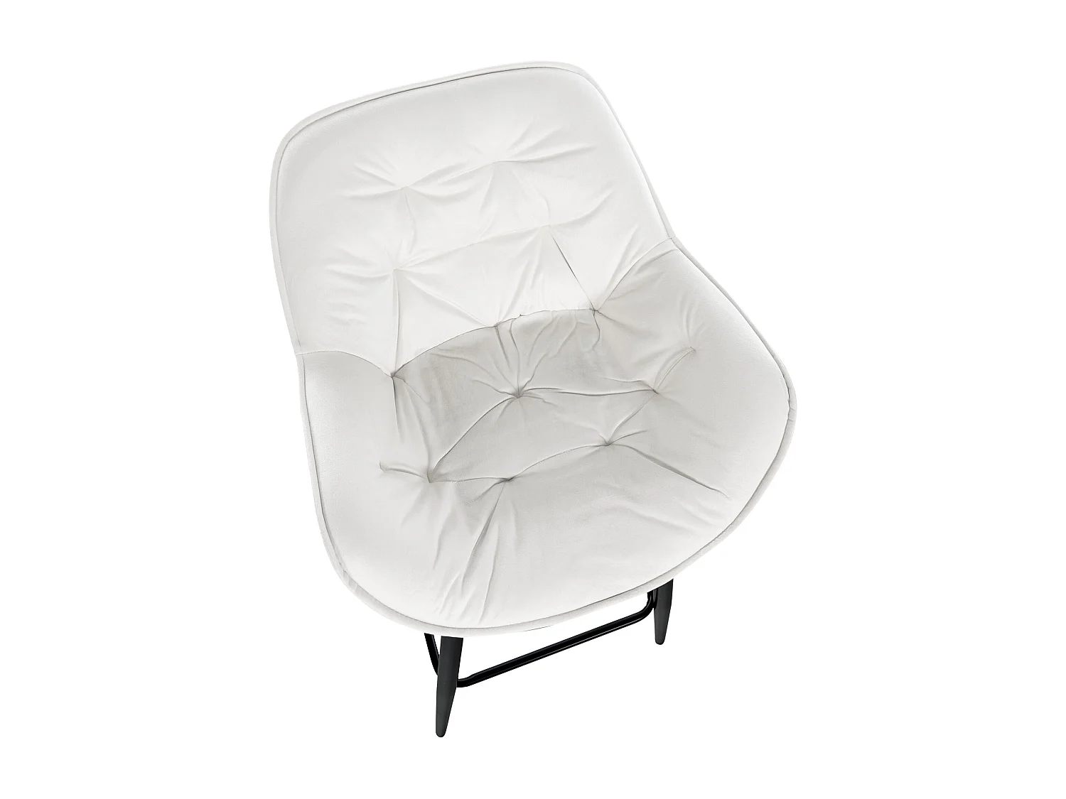 Tabourets de bar - Velours & Métal - Blanc crème - Gibson 76