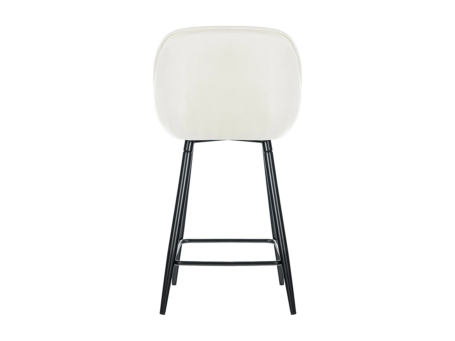 Tabourets de bar - Velours & Métal - Crème - Gibson 76