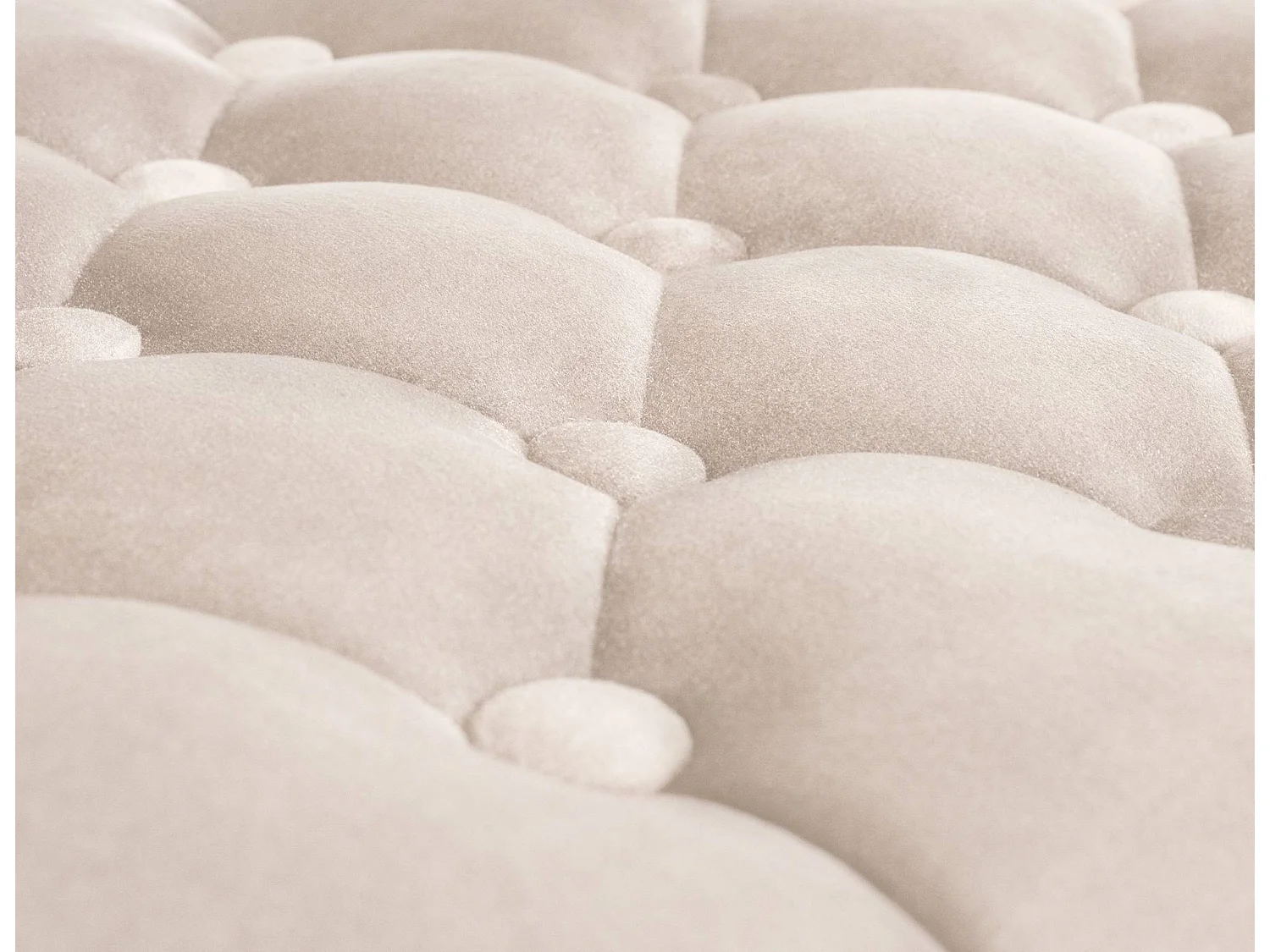 Tabouret de bar - Velours - Crème - Dublin