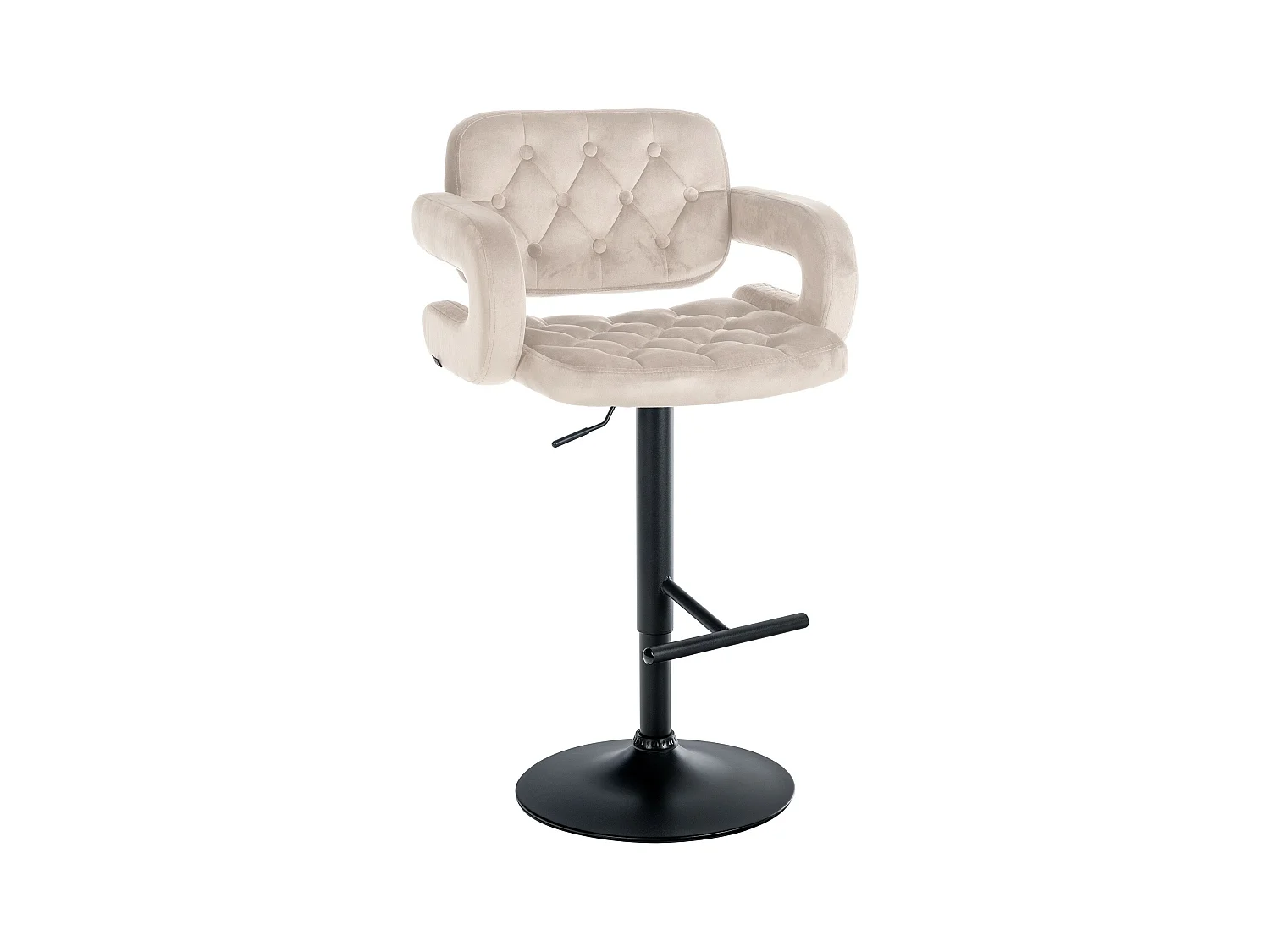 Tabouret de bar - Velours - Crème - Dublin