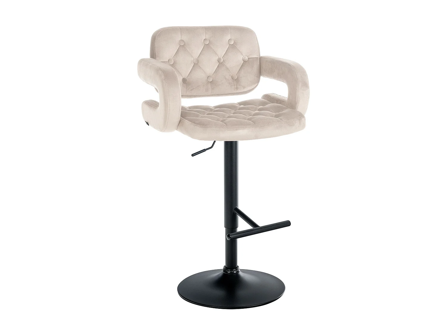 Tabouret de bar - Velours - Crème - Dublin