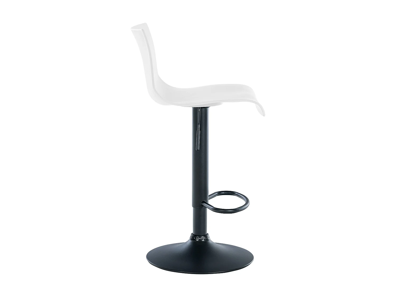Lot de 2  Tabouret de bar - Plastique & Métal - Blanc - Branford