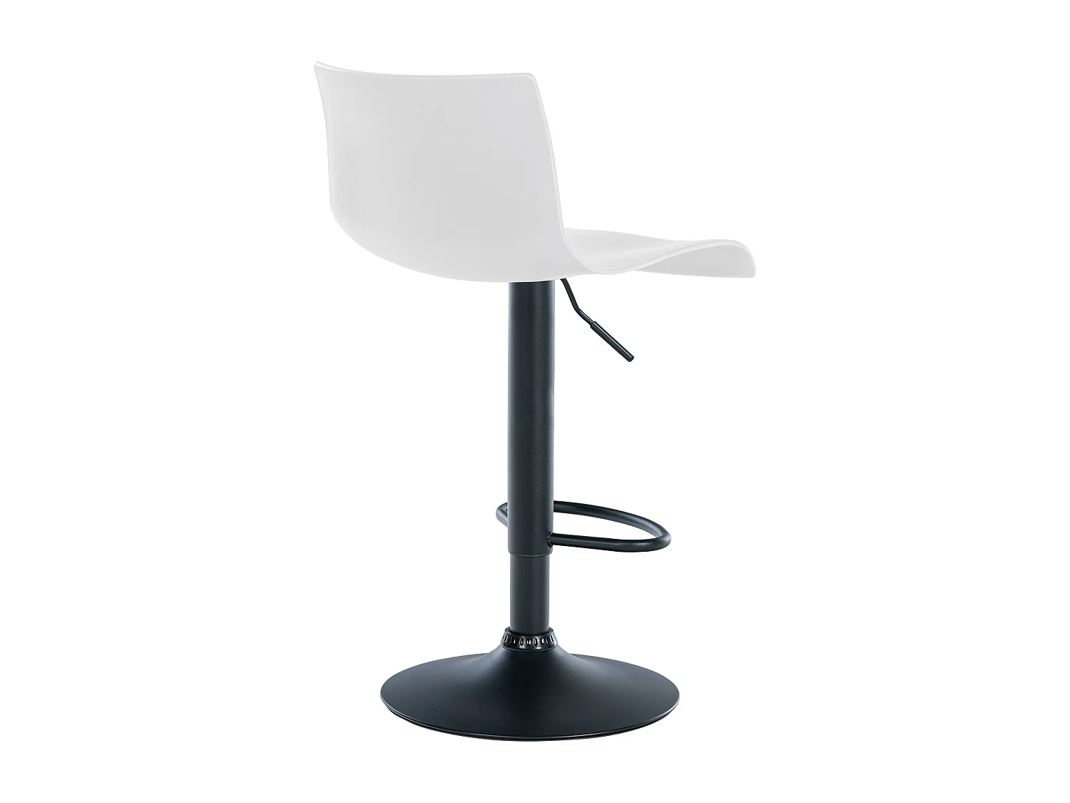 Lot de 2  Tabouret de bar - Plastique & Métal - Blanc - Branford