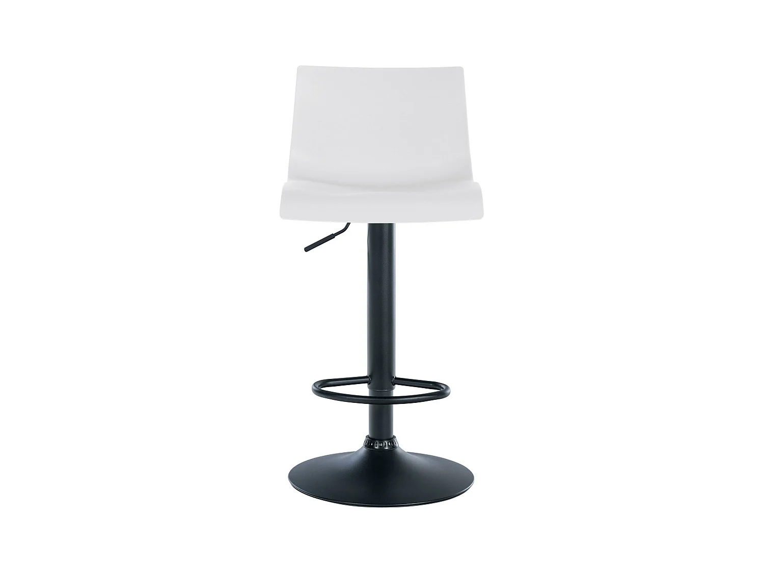 Lot de 2  Tabouret de bar - Plastique & Métal - Blanc - Branford
