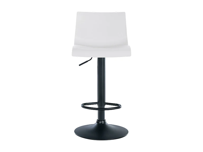 Lot de 2  Tabouret de bar - Plastique & Métal - Blanc - Branford