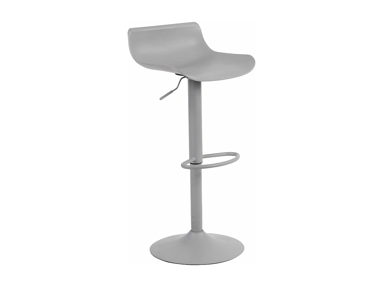 Lot de 4  Tabouret de bar - Plastique - Gris - Aveiro