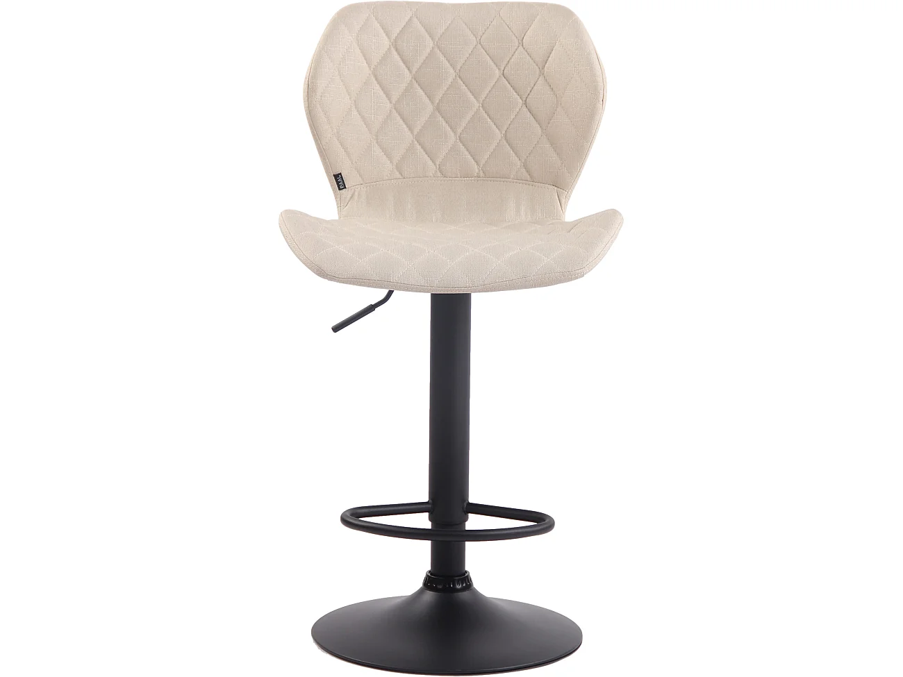 Barkruk - Stof & zwart - creme - Cork