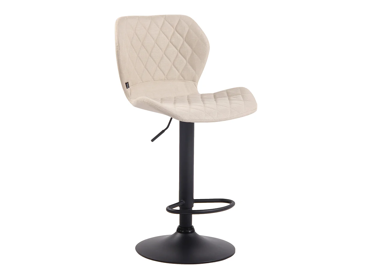 Tabouret de bar - Tissu & Noir - Crème - Cork