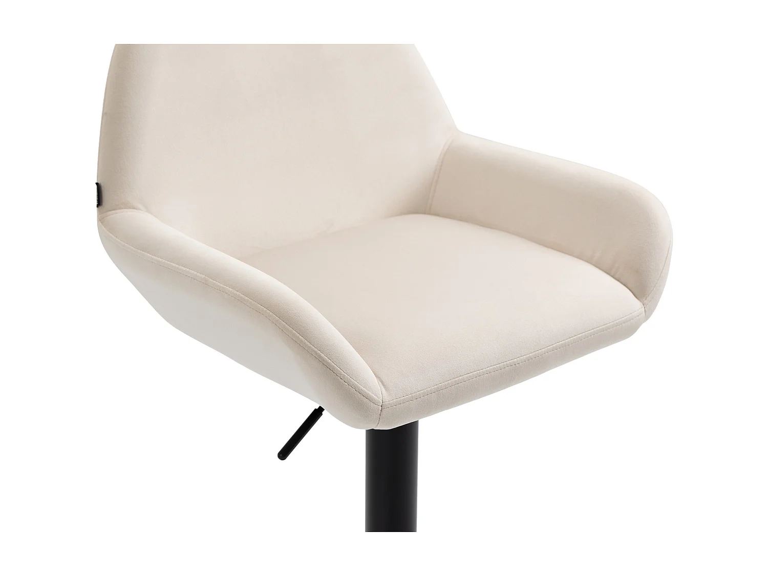 Lot de 2  Tabouret de bar - Velours - Crème - Braga