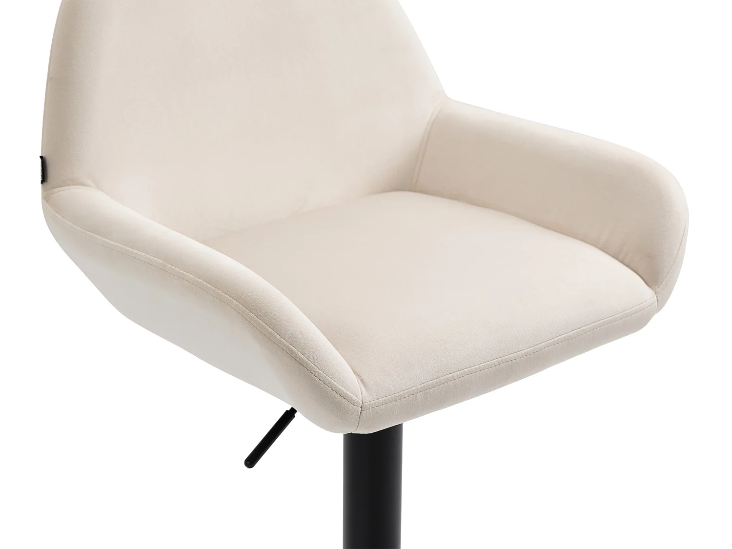 Lot de 2  Tabouret de bar - Velours - Crème - Braga