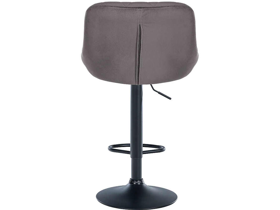 Tabouret de bar - Tissu & Noir - Gris - Lazio