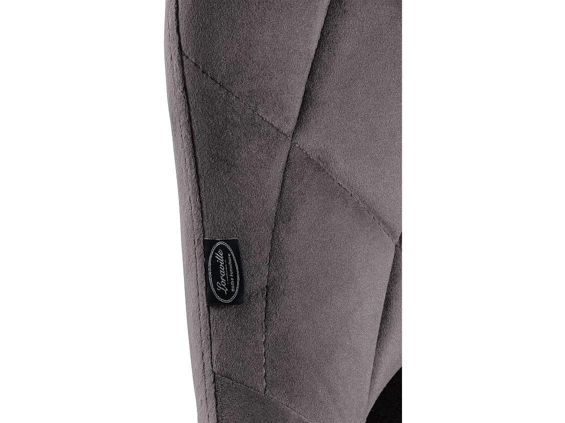 Tabouret de bar - Tissu & Noir - Gris - Lazio