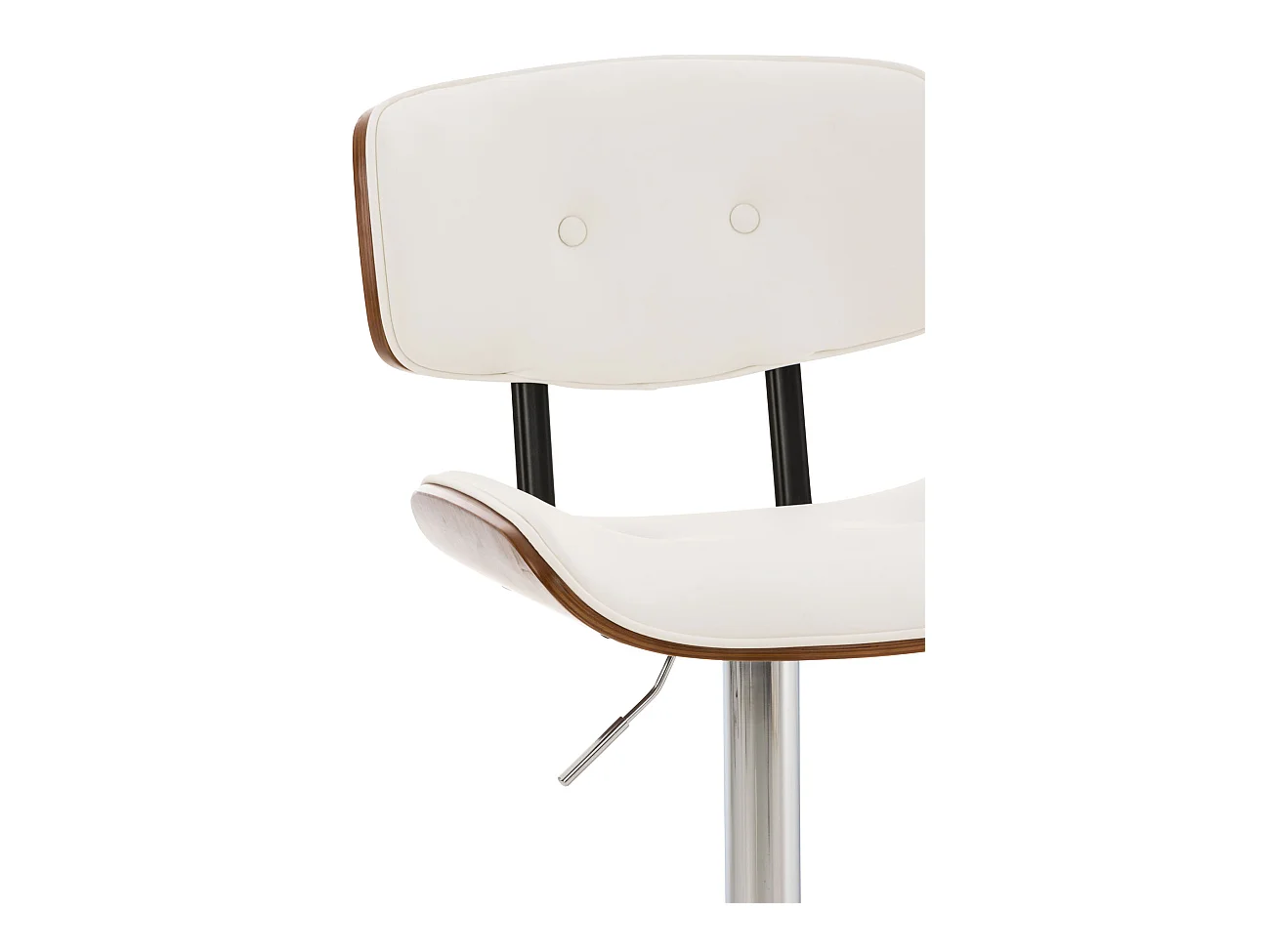 Barhocker - Kunstleder & natura - walnuss/weiß - Sarnia