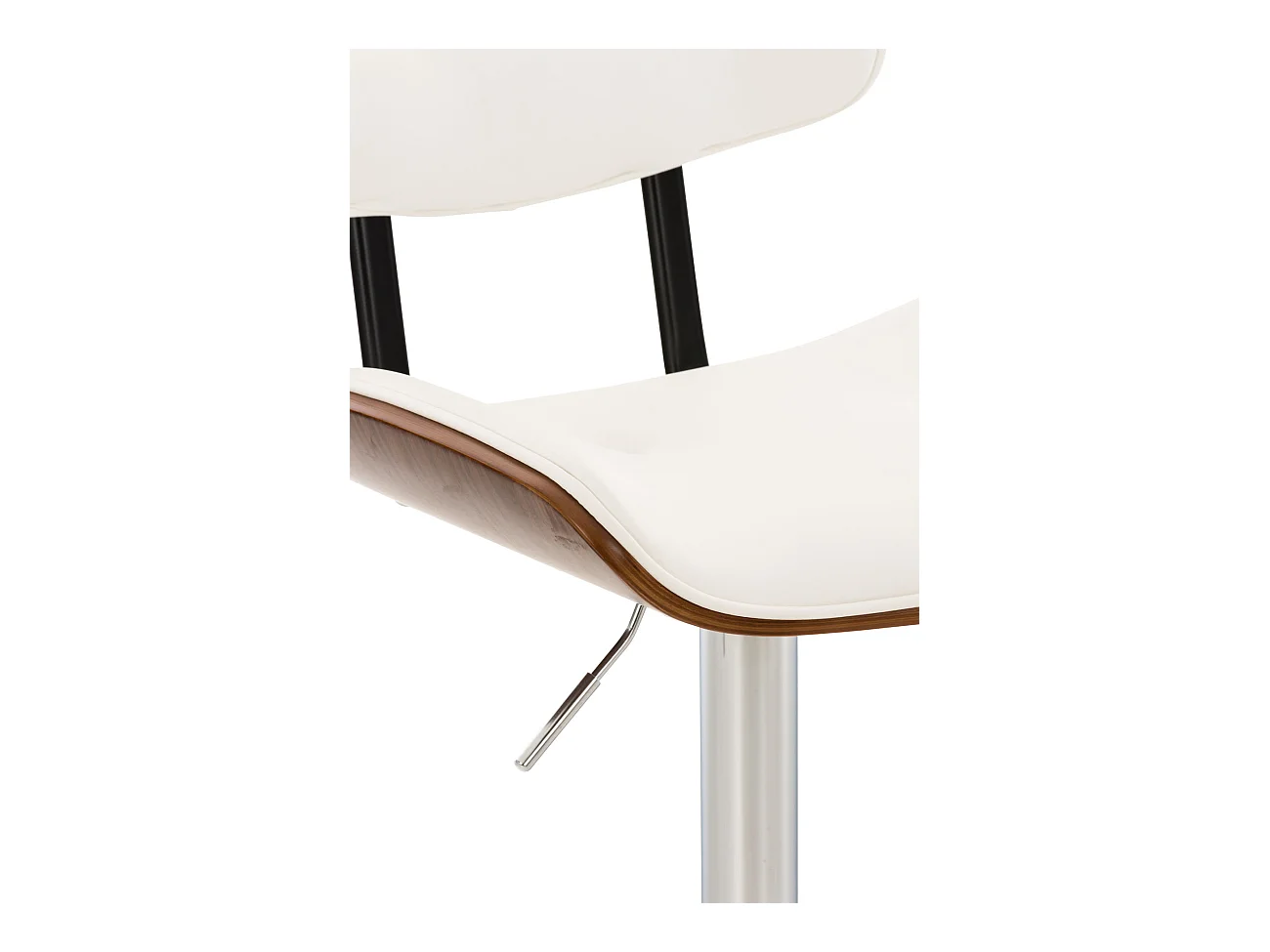 Barhocker - Kunstleder & natura - walnuss/weiß - Sarnia