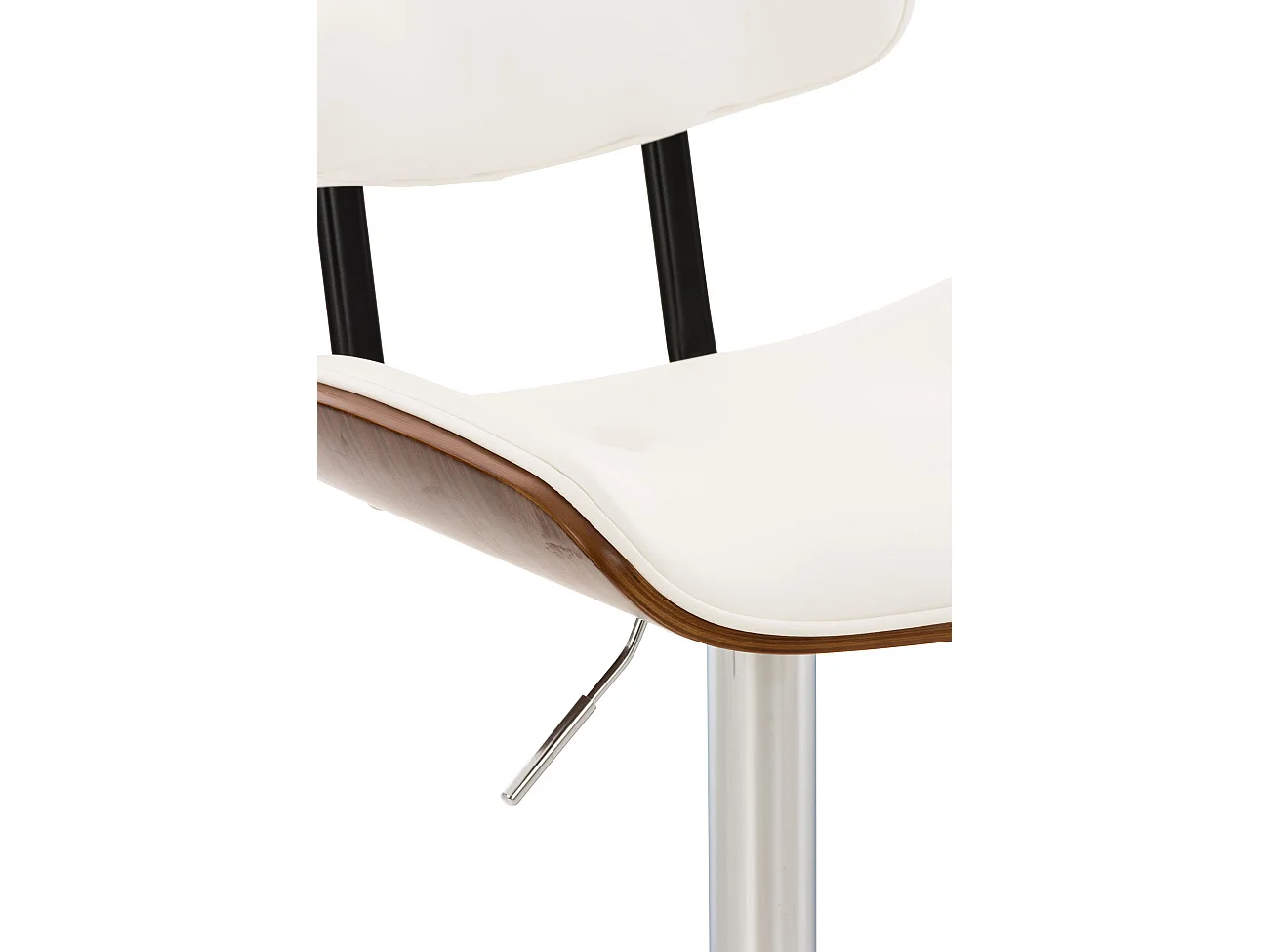 Tabouret de bar - Similicuir & Nature - Noyer / Blanc - Sarnia