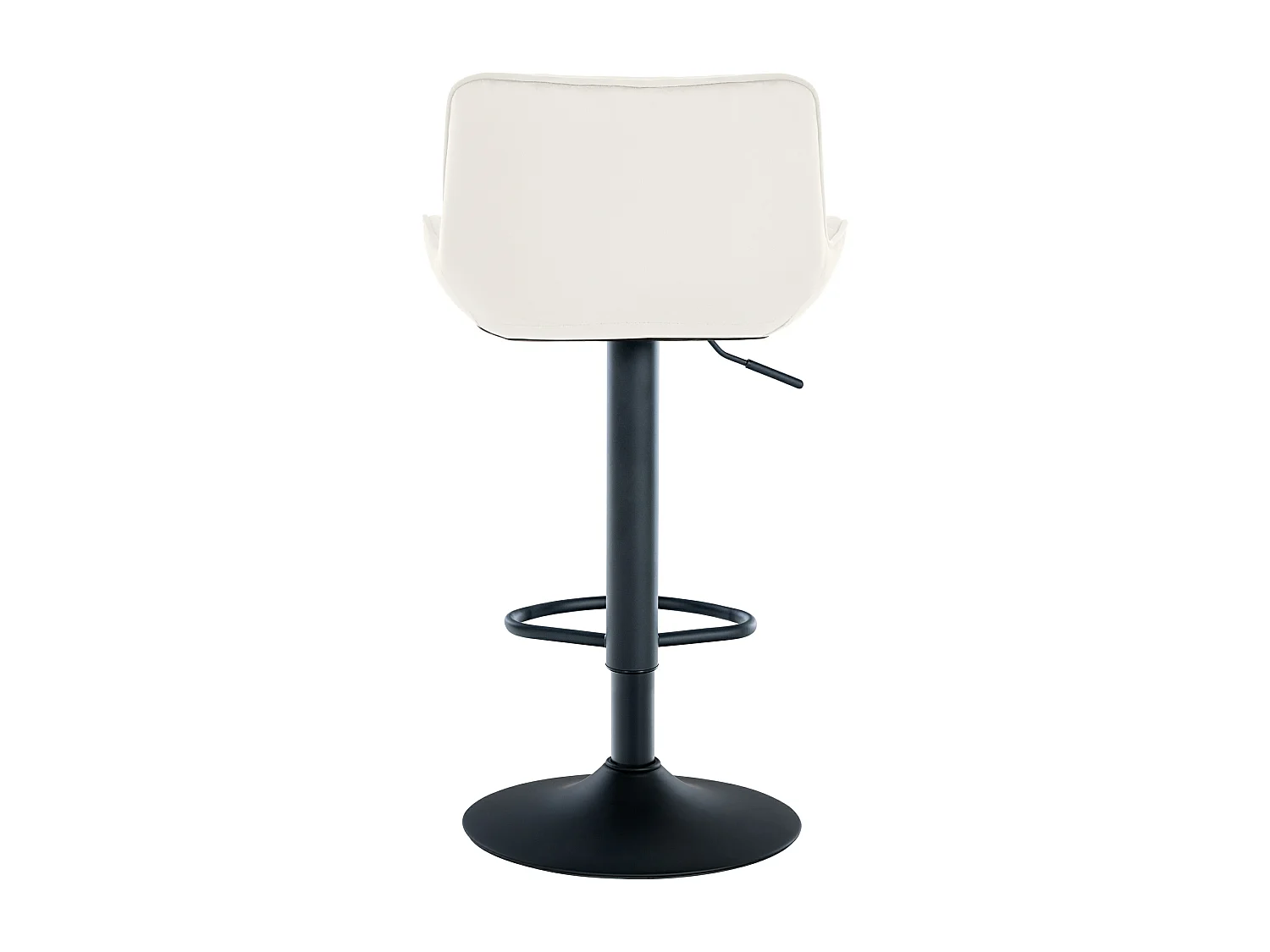 Tabouret de bar - Velours - Crème - Minosa