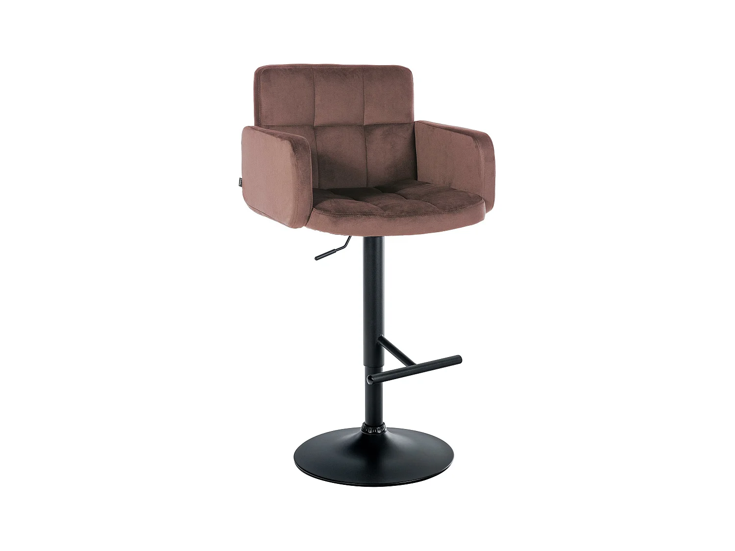 Tabouret de bar - Velours & Métal - Marron - Los Angeles
