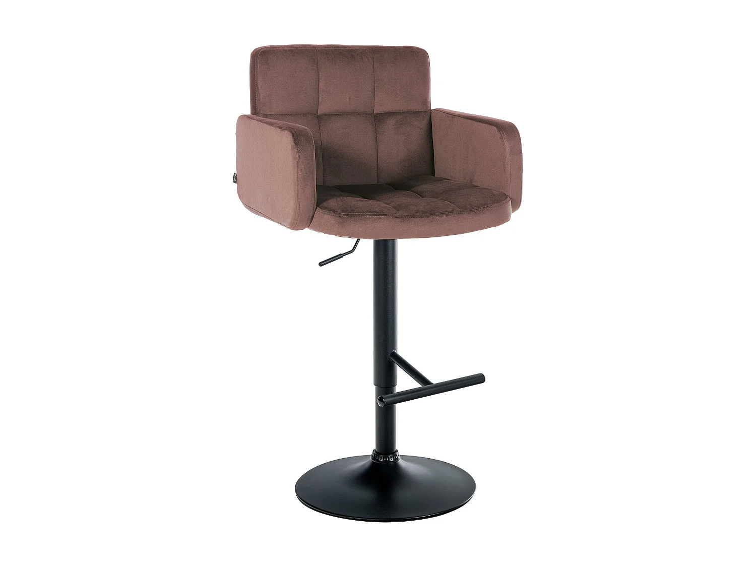 Tabouret de bar - Velours & Métal - Marron - Los Angeles