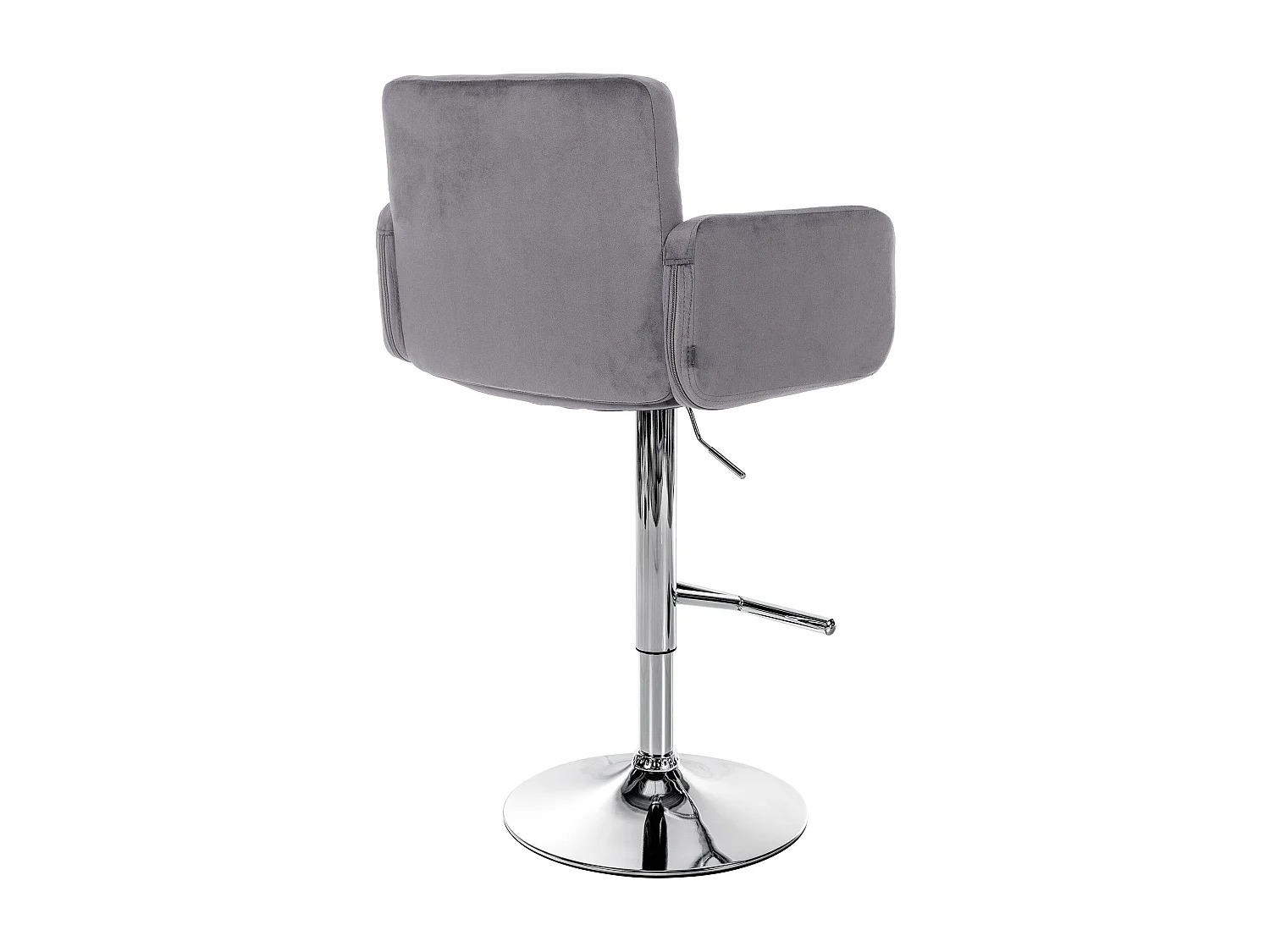 Tabouret de bar - Velours & Métal - Gris foncé - Los Angeles