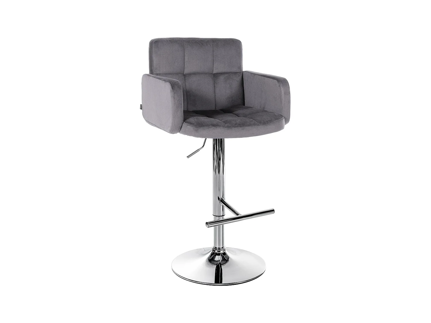 Tabouret de bar - Velours & Métal - Gris foncé - Los Angeles