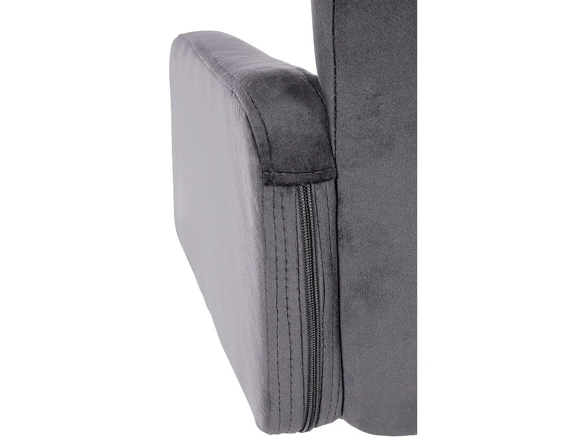 Tabouret de bar - Velours & Métal - Gris foncé - Los Angeles