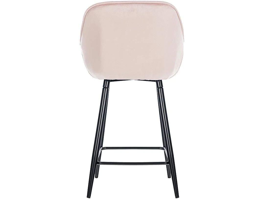 Tabourets de bar - Velours & Métal - Rose - Gibson 76