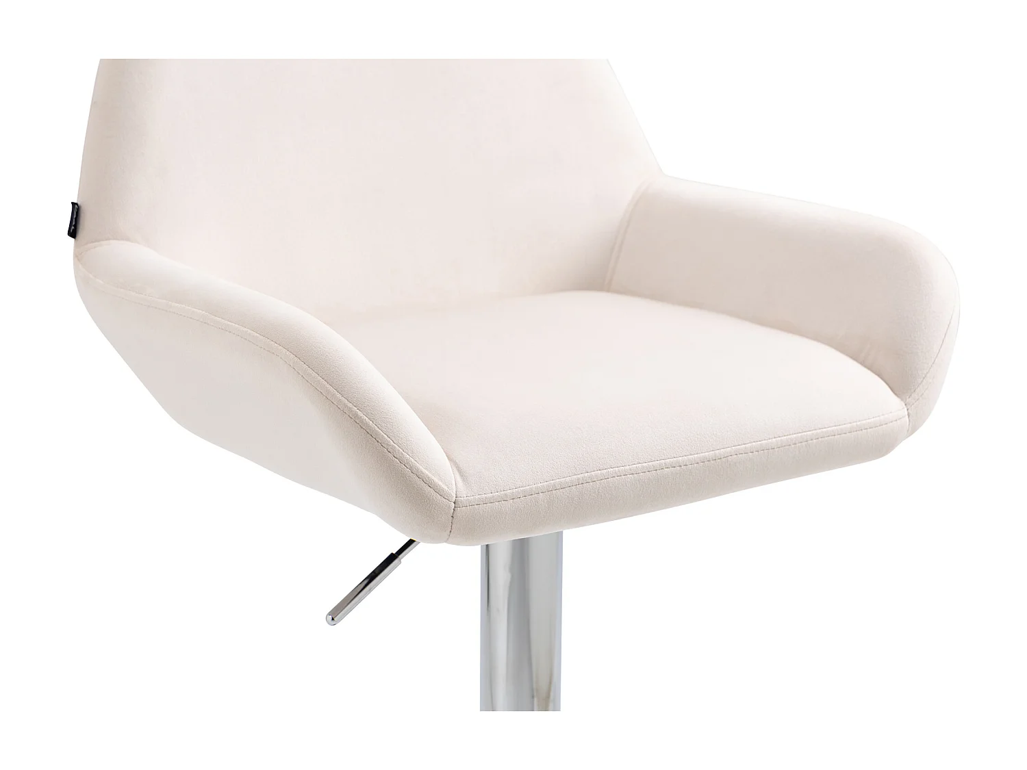 Lot de 2  Tabouret de bar - Velours - Crème - Braga