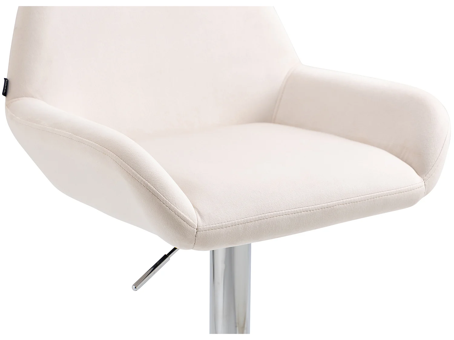 Lot de 2  Tabouret de bar - Velours - Crème - Braga