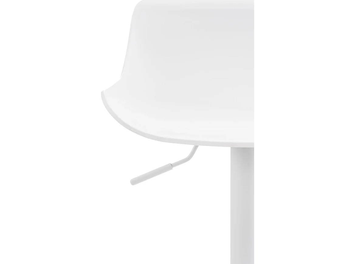 Lot de 4  Tabouret de bar - Plastique - Blanc - Aveiro