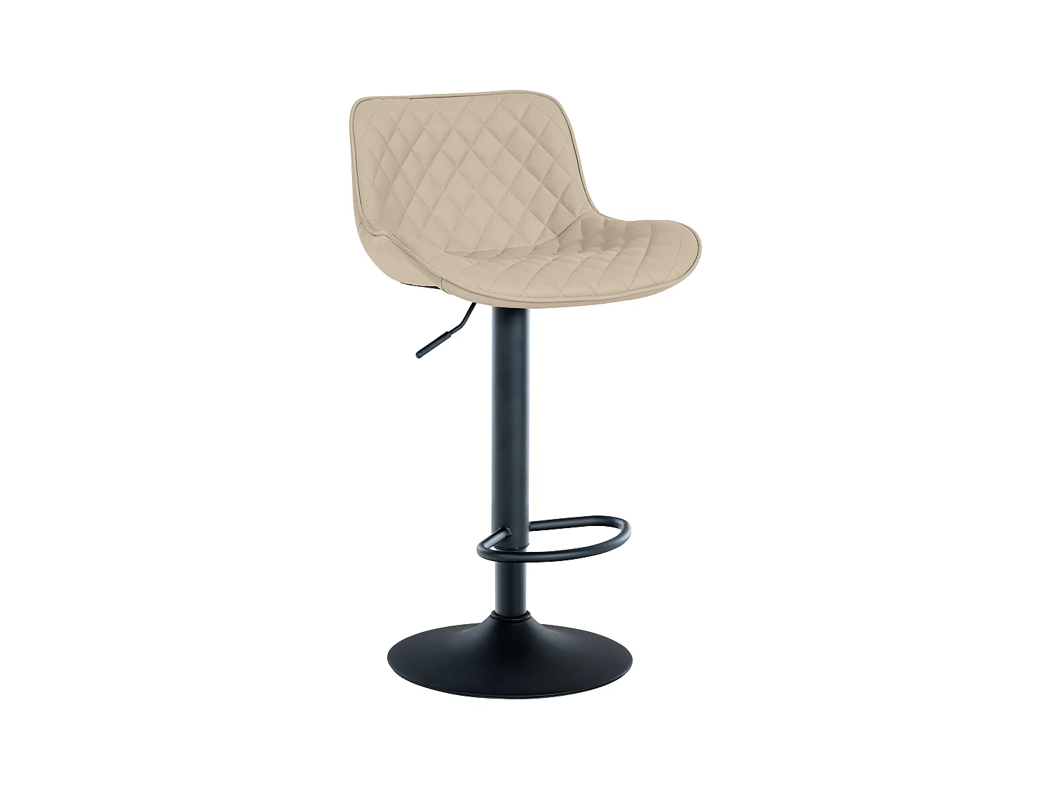 Tabouret de bar - Similicuir - Crème - Minosa
