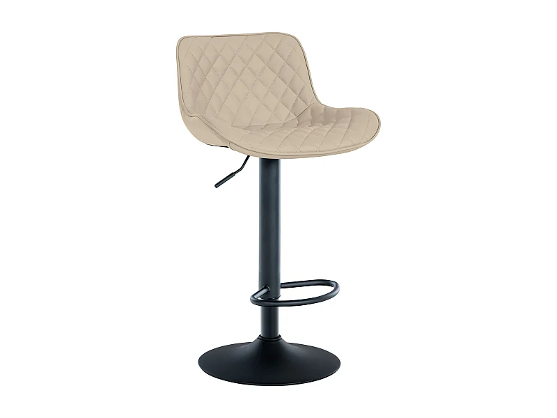 Tabouret de bar - Similicuir - Crème - Minosa
