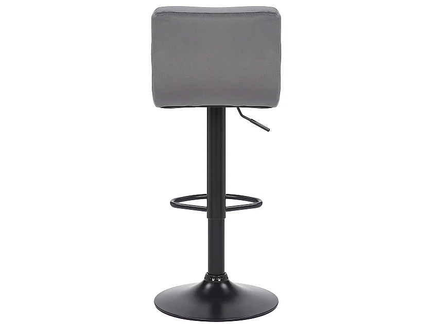 Lot de 2  Tabouret de bar - Velours & Blanc - Gris - Feni