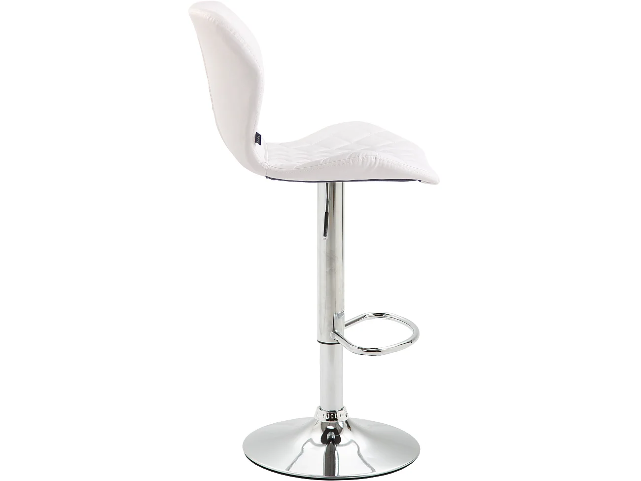 Lot de 2 Tabourets de bar - Similicuir & Métal - Blanc - Cork