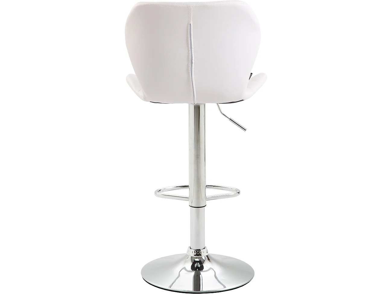 Lot de 2 Tabourets de bar - Similicuir & Métal - Blanc - Cork