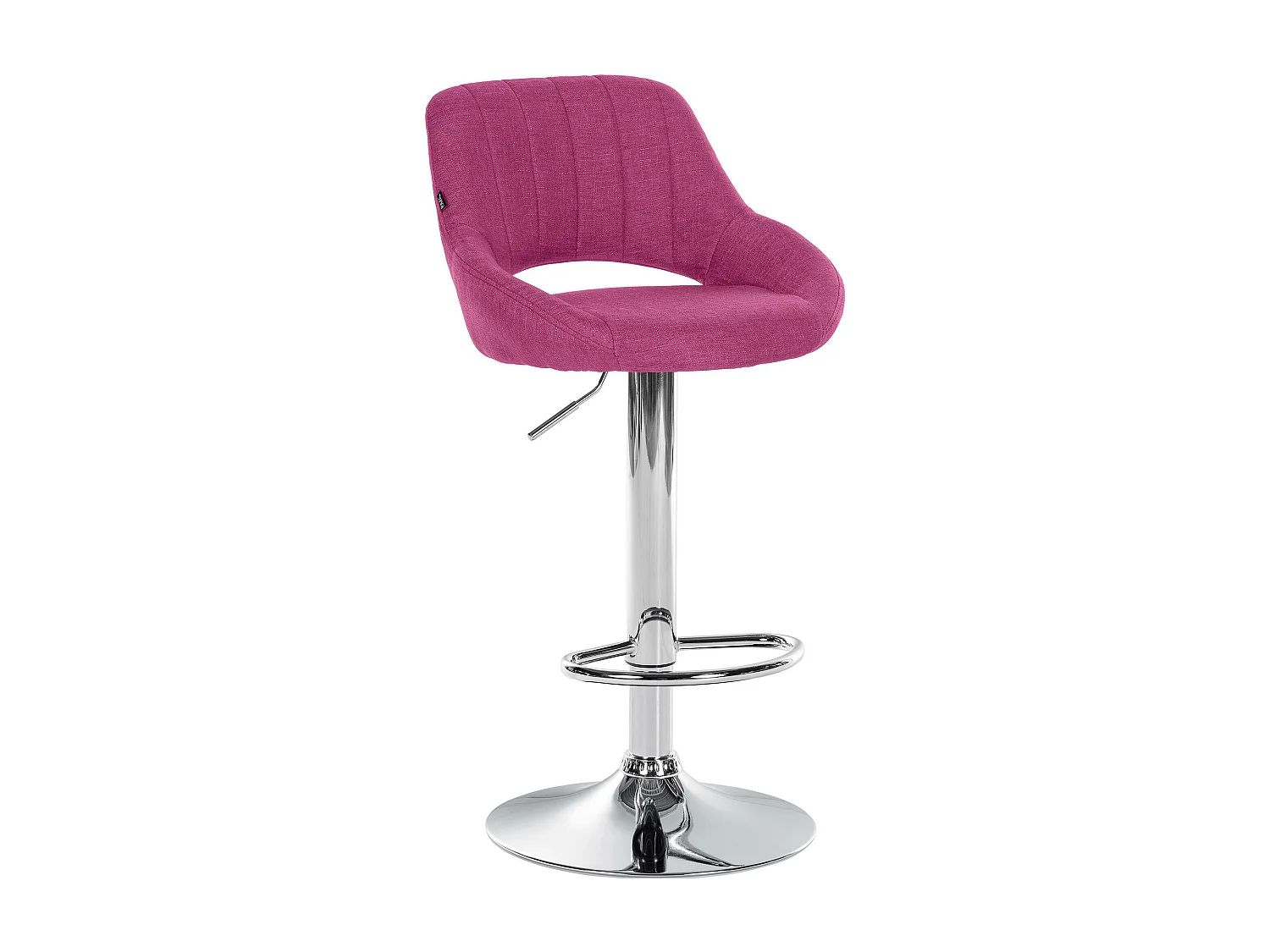 Tabouret de bar - Tissu & Chrome - Violet - Milet