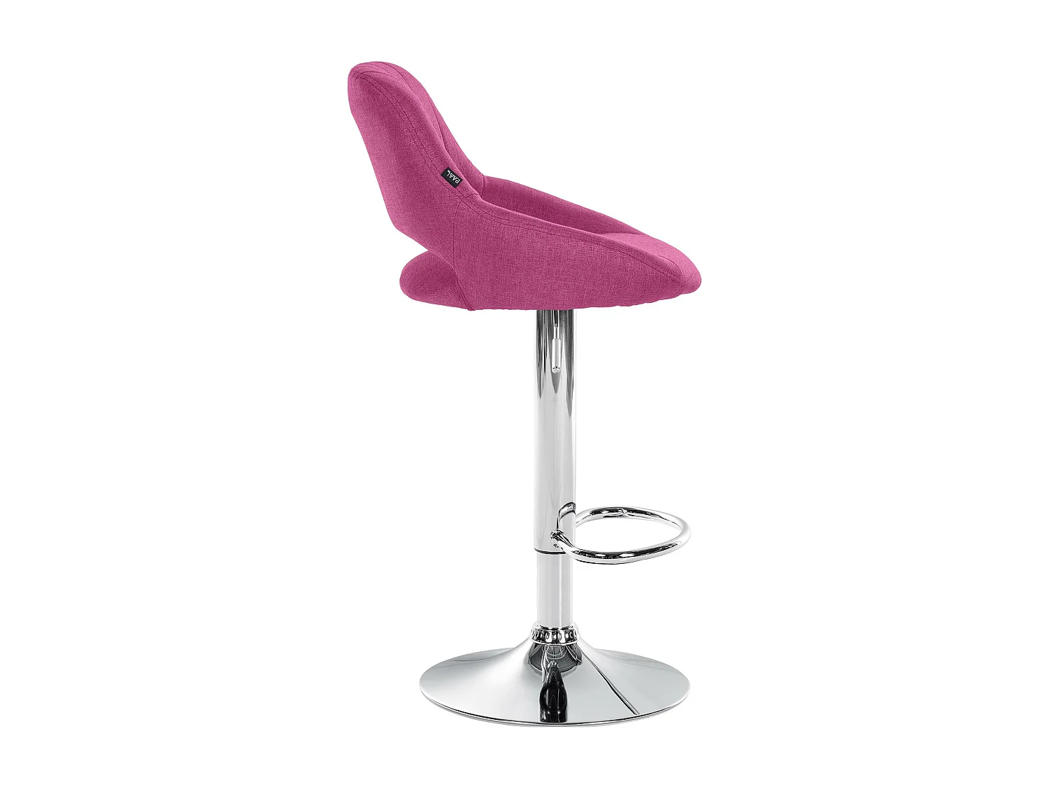 Tabouret de bar - Tissu & Chrome - Violet - Milet