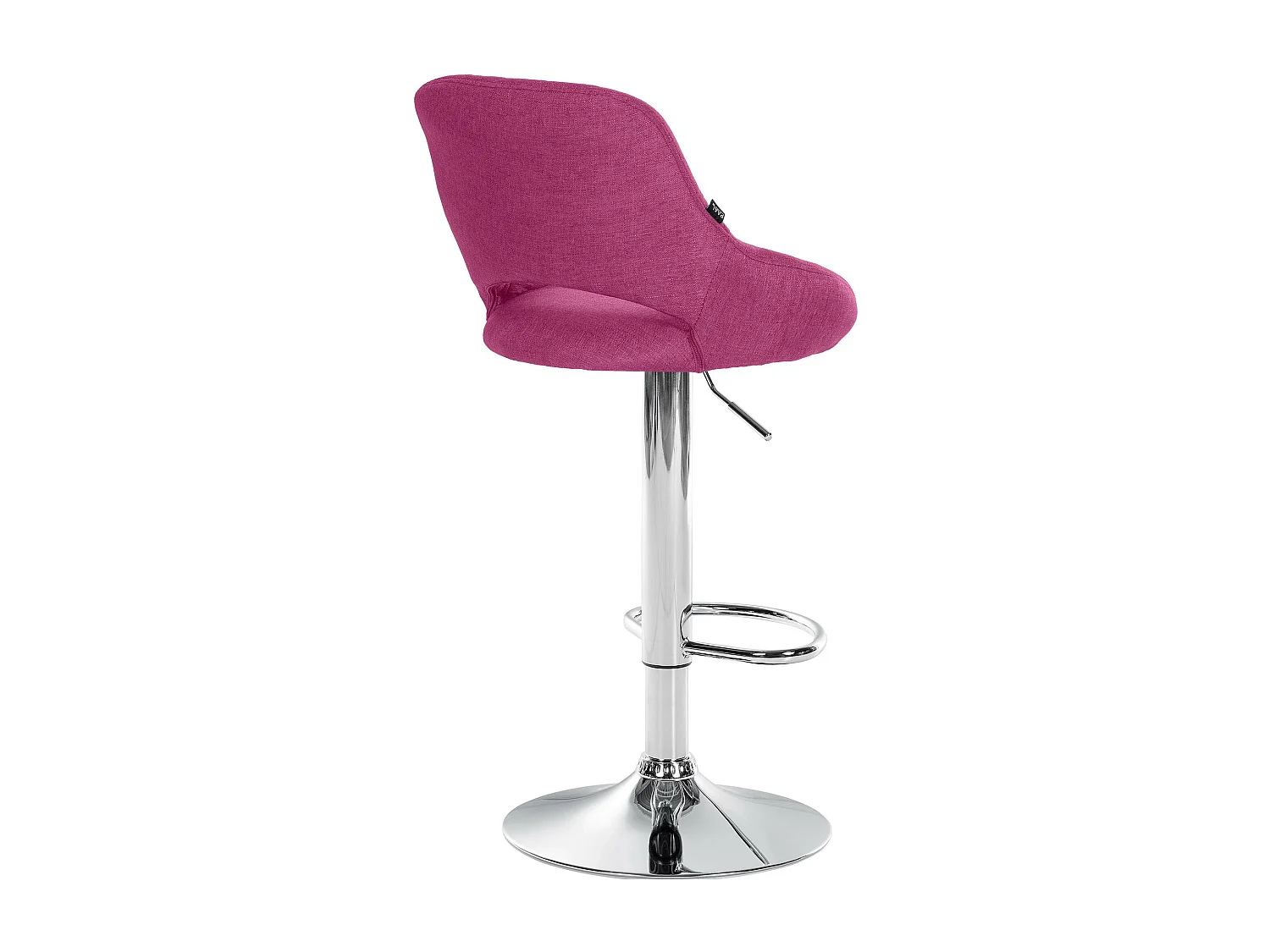 Tabouret de bar - Tissu & Chrome - Violet - Milet